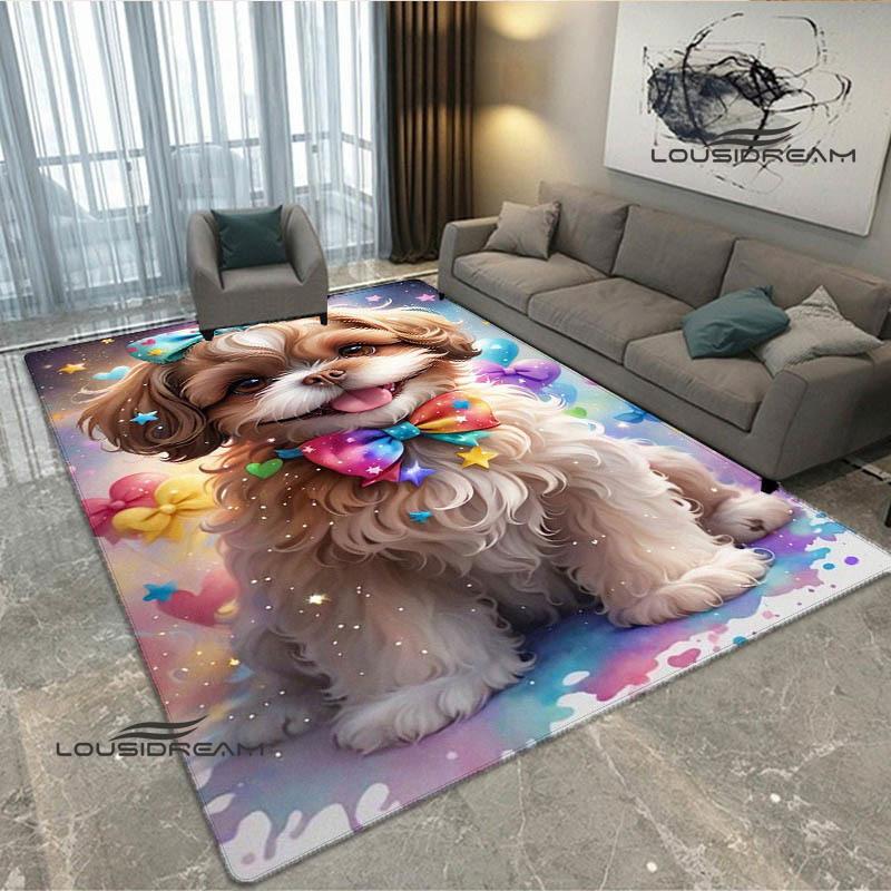 3D Cute dog printed carpet kitchen mats Non -slip carpet outdoor carpets area rug bedroom decor pink room decor birthday gift