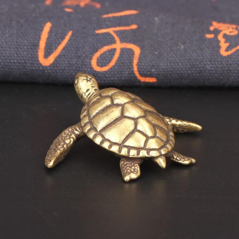 Личность ретро чистая медь мини-статуя улитки украшения стол антикварный латунный чай коллекция домашних животных украшения для гостиной