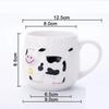 1pc Creative 3D Animal Mug Relief Cow Ceramic Mug Coffee Cups Teacup Juice Milk Tea Bottle Cute Animals Breakfast Cups Kids Gift