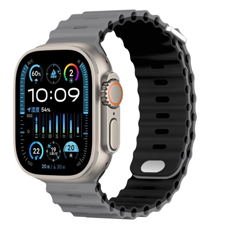 Морской ремешок для Apple Watch Ultra 3 2 Ремешок 49 мм Серия 45 мм 41 мм 46 мм 42 мм 40 44 мм Силиконовый ремешок для часов iWatch 11 10 9 8 7 6 5 SE2