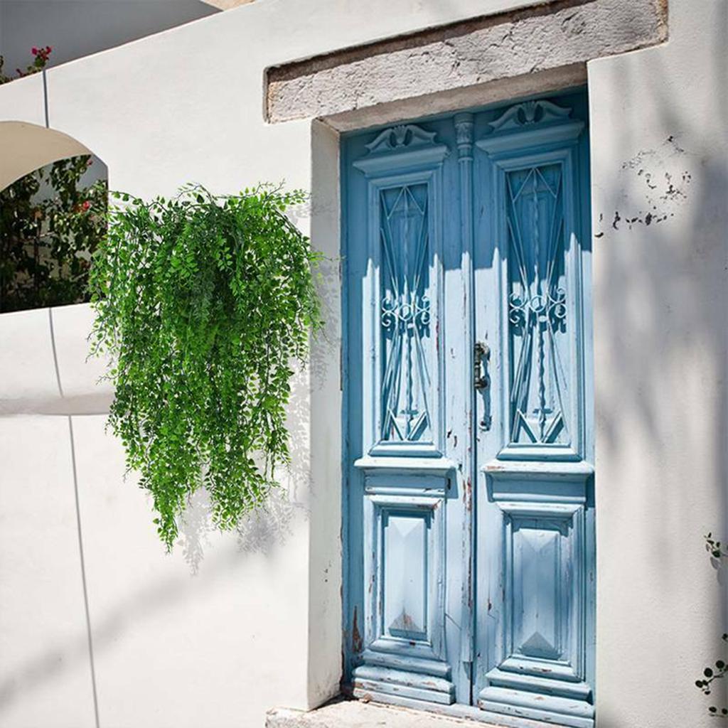 2шт искусственные висячие растения поддельные виноградные листья плюща зелень партия свадьба