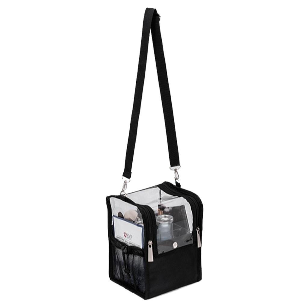 Черная косметичка Профессиональная сумка для туалетных принадлежностей Сумка через плечо для кистей для макияжа Визажист