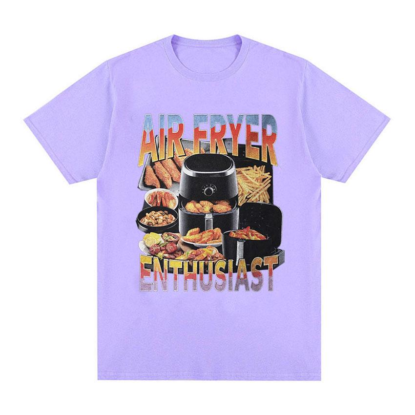 Air Fryer Enthusiast Funny Cooking Lover TShirts Men Women summer O-Neck short sleeve T-shirt fashion High Quality Cotton TShirt