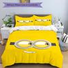 Minion Adventure Print 3Pcs Bedding Setduvet Cover With 2 Bedropillowcase Home Birthday Gift