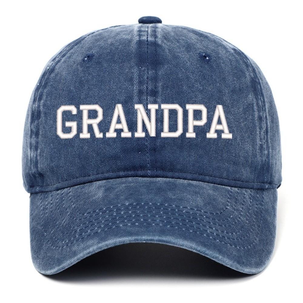 Fashion Washed Cotton GRANDPA GRANDMA Caps Vintage Breathable Grandparents Baseball Hats Adjustable Dad Hat Gifts