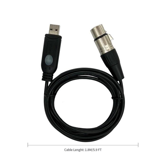 Кабель DSD TECH SH-AU20A USB на XLR для динамических микрофонов (5,9 фута) черный