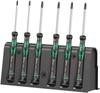 WERA Precision Phillips and Flathead Screwdriver Set with 118154 6-Piece Rack,