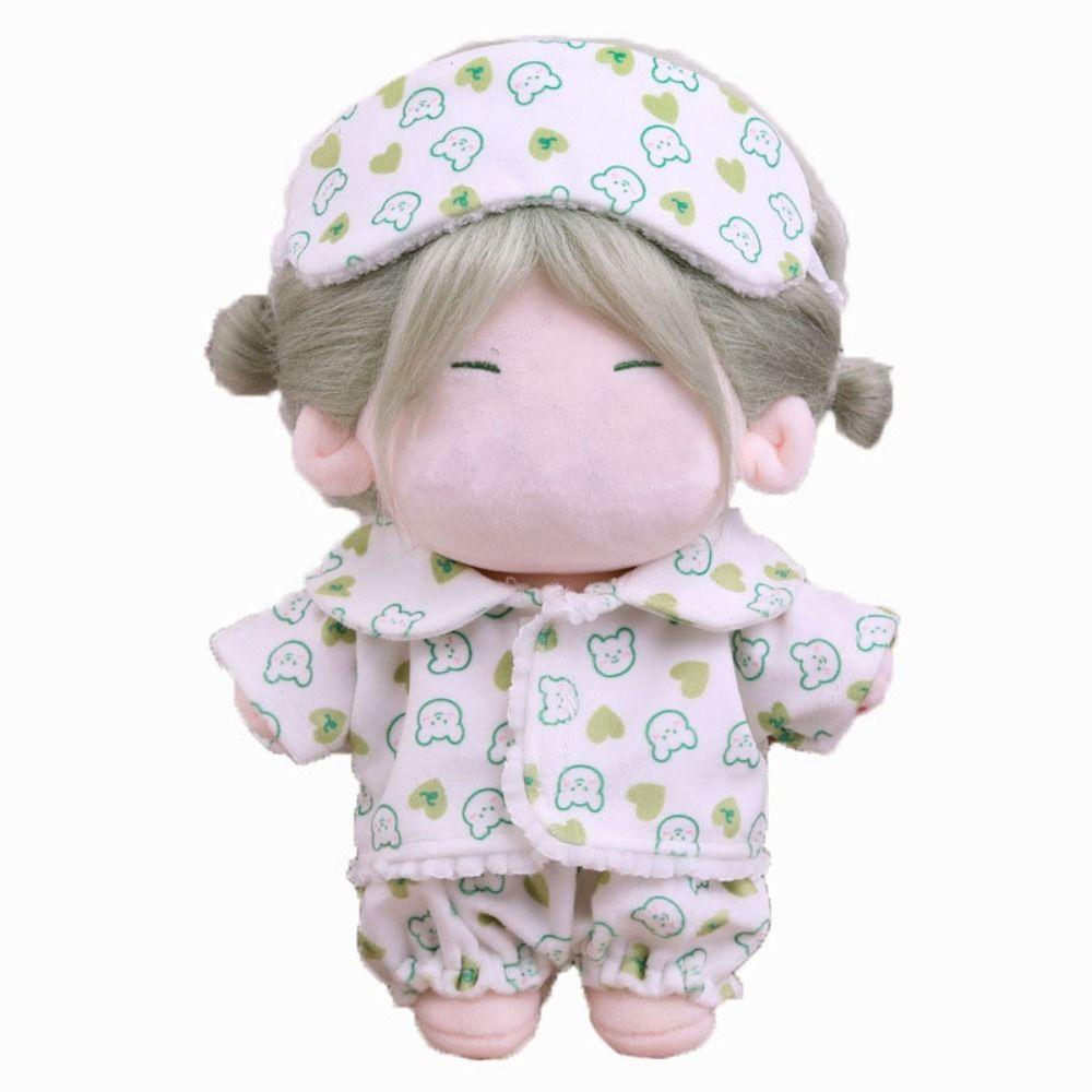 Cartoon Animal Star Doll Clothes 20cm Mini Blouse Pants Set Doll Pajamas Suit  Cotton Stuffed Doll