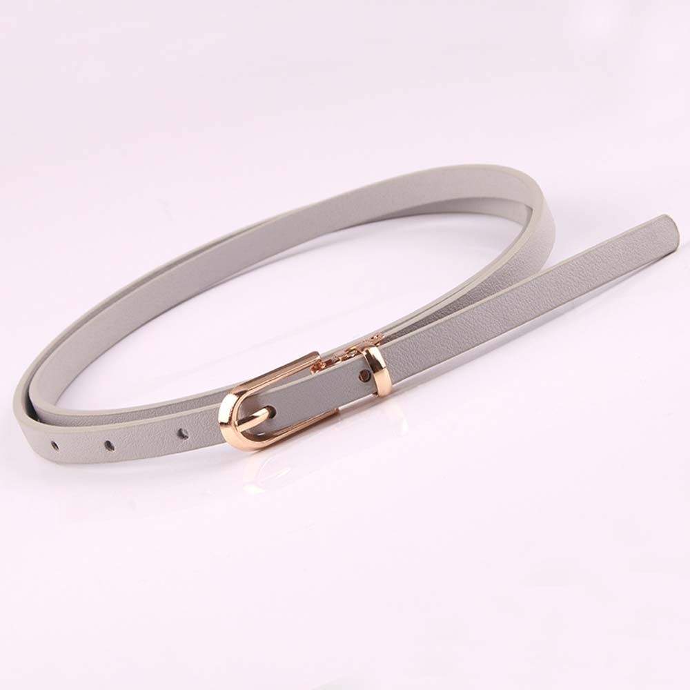 Skinny Elegant Candy Color Women Female Thin Waistband Waist Belts Dress Strap Pu Leather Belt