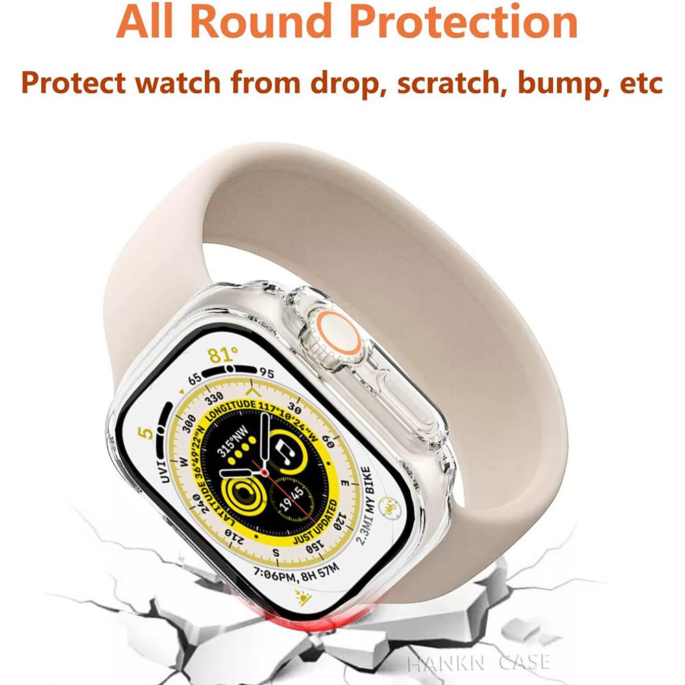 Силиконовый чехол для Iwatch Apple Watch Series Ultra 9, 8, 7, 6, 5, 4, 3, 2 Se, 49 мм, 41 мм, 45 мм, 44 мм, 40 мм, 38 мм, 42 мм, 45, 41, 49 мм, аксессуары для защиты экрана
