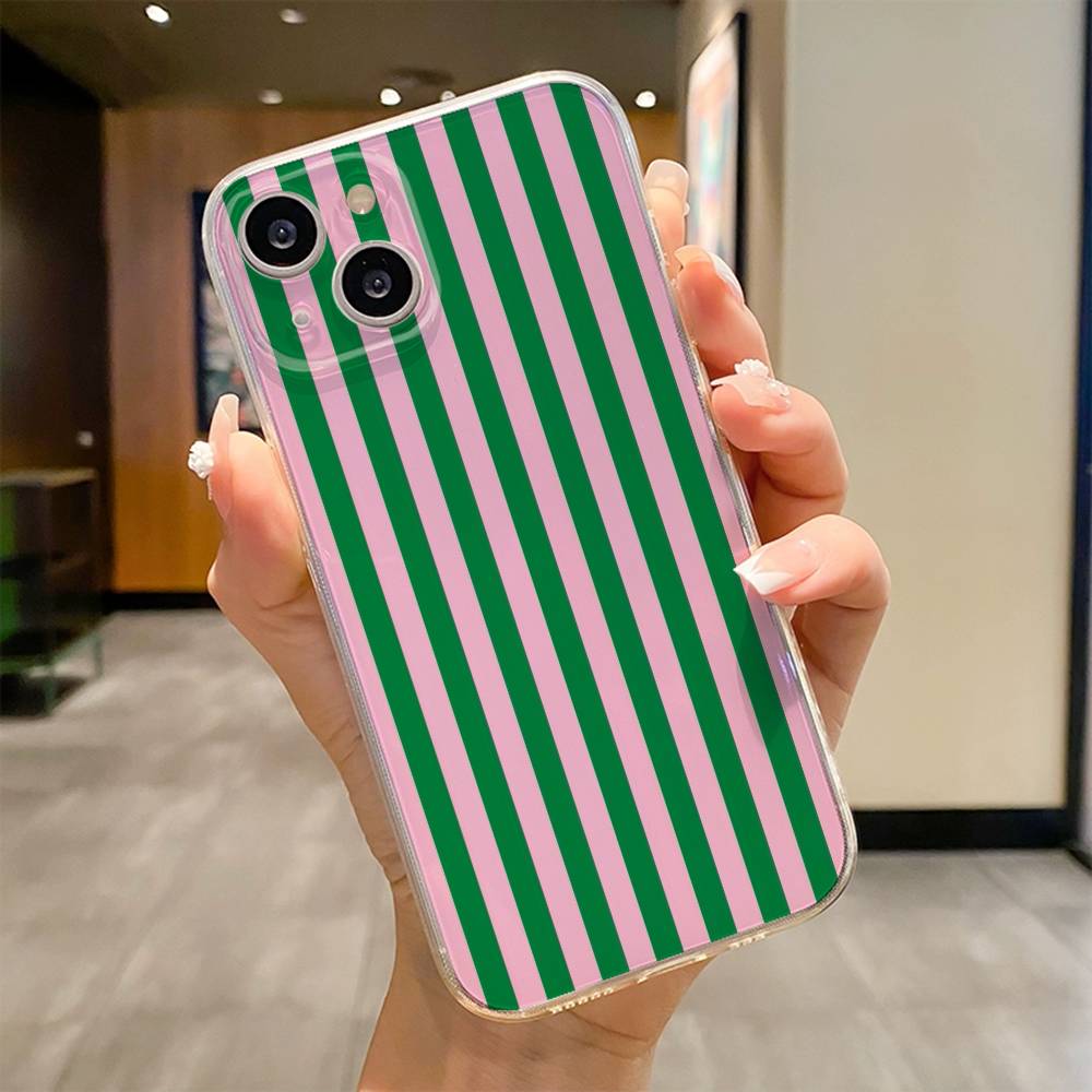 Красочный полосатый чехол для телефона для iPhone 17 16e 16 15 14 13 12 11mini Pro Max X XR XSMAX 8 7 Air Plus Мягкий чехол