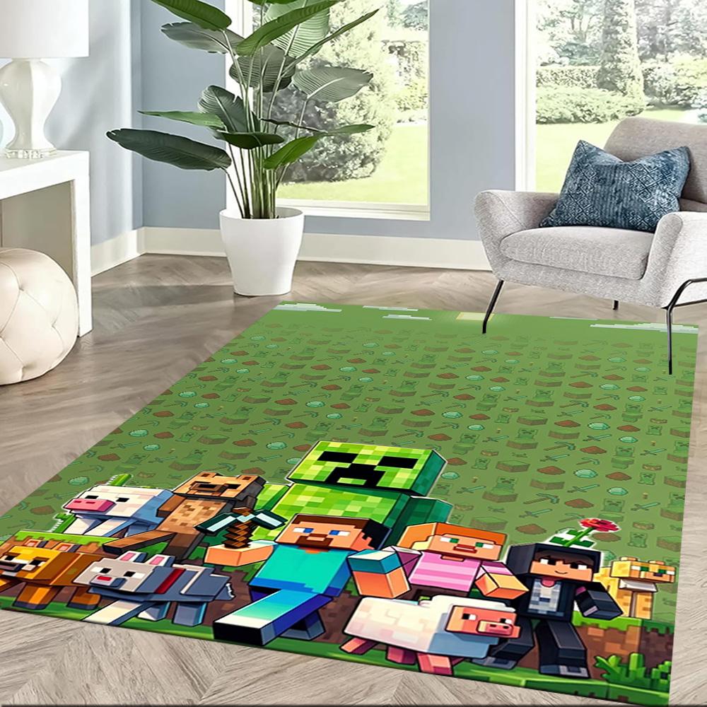 Minecraft 194 Area Rug Suitable for Kitchen Outdoor Game Room Dining Room Antislip Carpet Office home decor Birthday/Christmas Gift