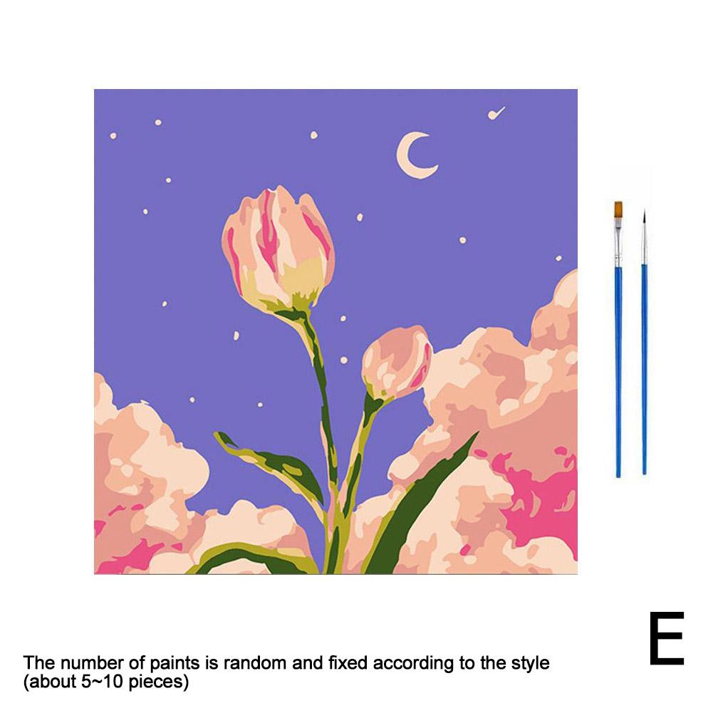 Цифровая живопись маслом своими руками для розы, ручная роспись маслом, раскрашивание по номерам, акриловый рисунок, современный настенный домашний декор