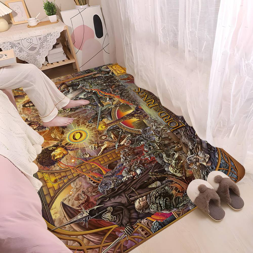 T-The L-Lords Of The R-Rings Floor Mat INS Style Soft Bedroom Floor House Laundry Room Mat Anti-skid Household Carpets