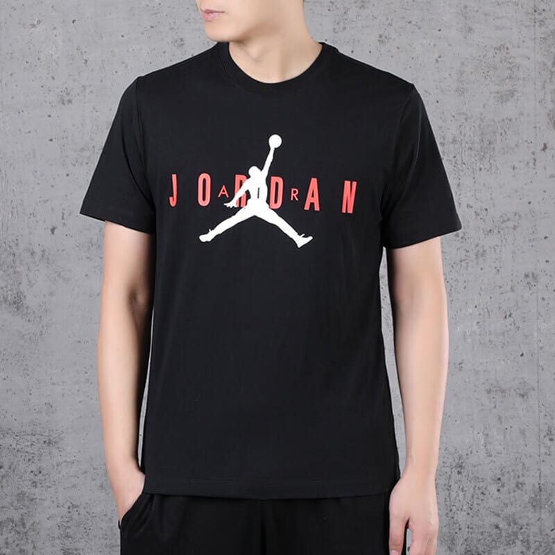 Jordan Wordmark T Shirts Men's Crew Neck Moderate Straight Fit CK4213-010