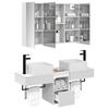 Bathroom Cabinet Set 4 pcs White 103.5 x 15.5 x 70 cm