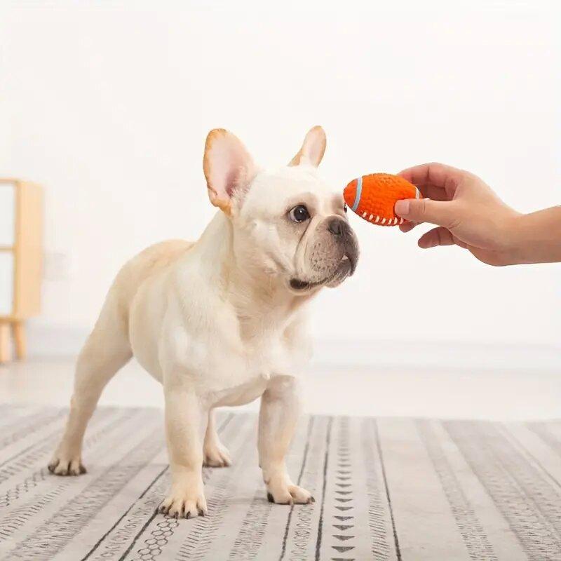 Футбольные регби-игрушки из латекса для всех пород, прочные, для скрежетания зубами, для дрессировки собак и кошек, товары для животных, пищащие, устойчивые к жеванию, устойчивые к укусам, аксессуары