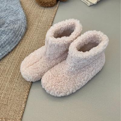 2025 новые женские короткие модные ботинки Мартин на толстой подошве, с круглым носком, плюшевые, с низким голенищем