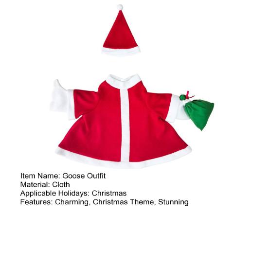 Рождественский наряд для 23-дюймовой статуи гуся для крыльца, набор одежды и шляпы Санта-Клауса и эльфа для декора газона, патио, двора