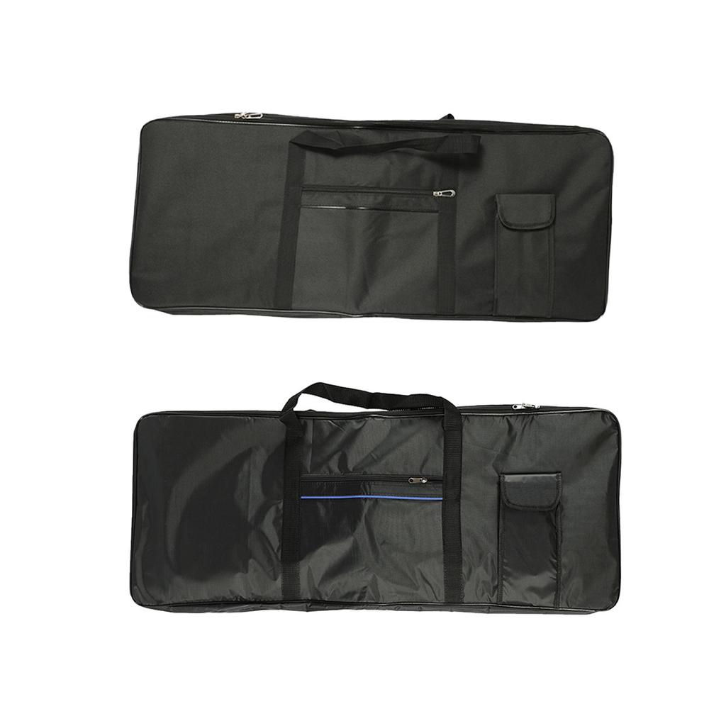 61 Keys Keyboard Case with 2 Pockets Thick Padded Waterproof Electric Gig Bag