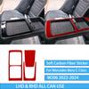 For Mercedes Benz C-Class W206 -2024 Auto Door Trim Seat Adjustment Red Carbon Fiber Decorative Car Accessory Sticker