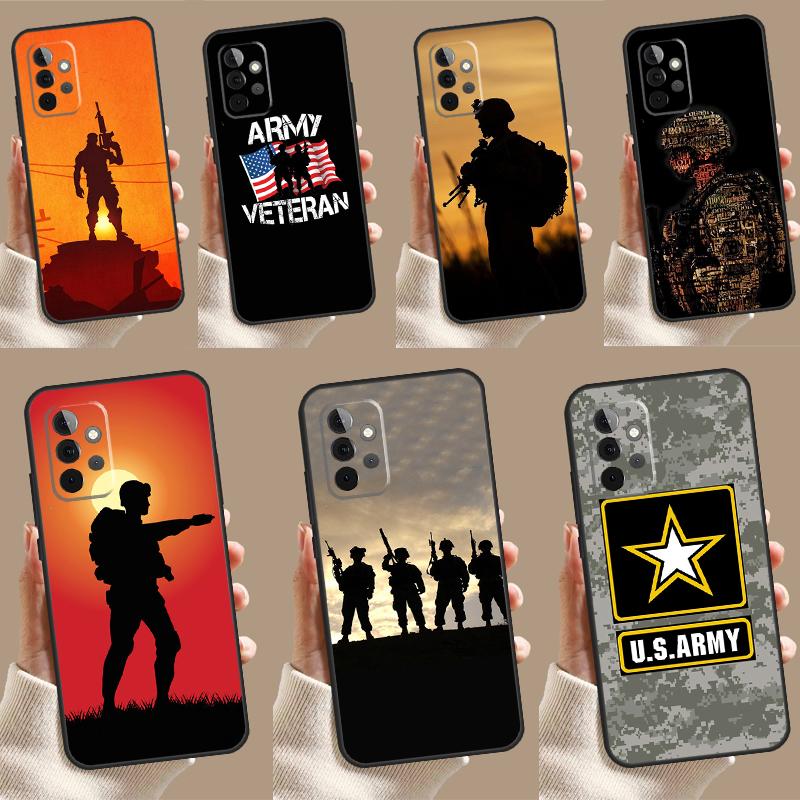 Camo Military Army Case For Samsung Galaxy A34 A54 A14 A15 A25 A35 A55 A53 A33 A13 A52 A32 A12 A51 A71 Cover