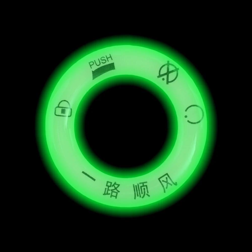 Luminous Car Ignition Key Ring Stickers Night Glowing Decoration Sticker Car Motorcycle 3D Sticker Decals Key Fluorescent Circle