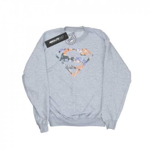 DC Comics Mens Superman Floral Logo 2 Sweatshirt