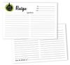 Inkdotpot 4x6 Inch Recipe Cards (Set of 50) , Thick Double Sided Premium Card Stock- Modern Style White Recipe Notecards