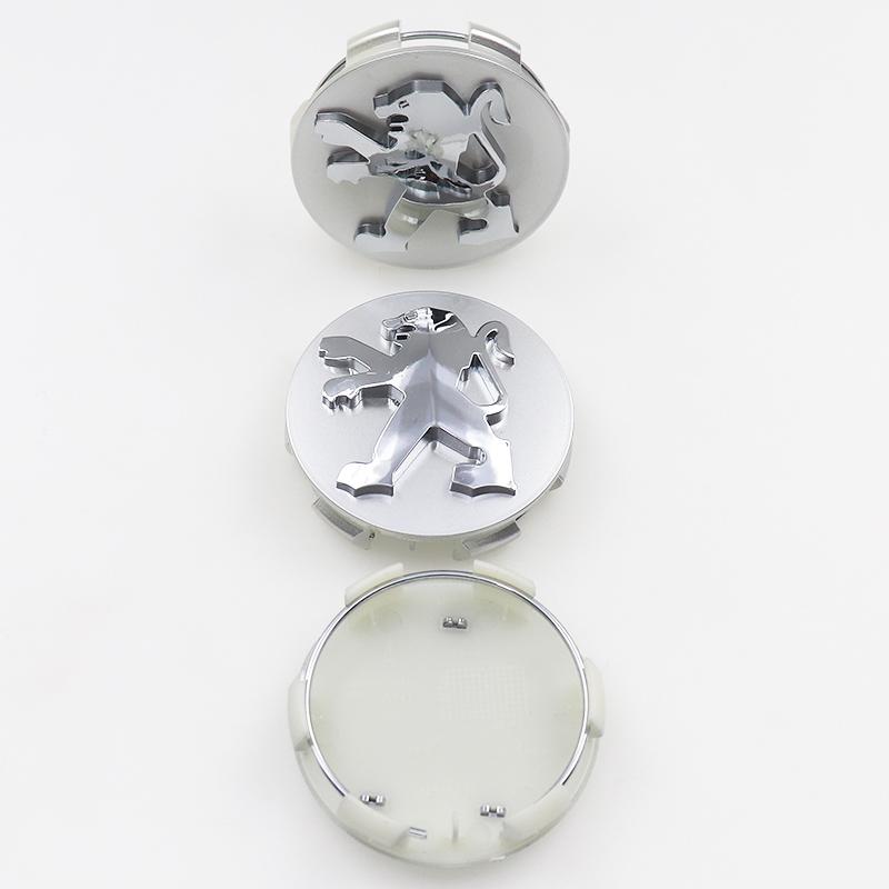 4pcs newest 3D 60mm Peugeot logo car emblem Wheel Center Hub Cap auto Rim refit dust-proof badge covers styling accessories