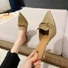 Модные шлепанцы с острым носком женские уличные летние с пайетками с мелким вырезом на шпильке на высоком каблуке шлепанцы элегантные мюли женские шлепанцы