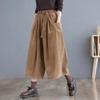 Corduroy Vintage Autumn Winter Pants High Waist Loose Women Casual Wide Leg Pants Spring Capris Pants with Belt
