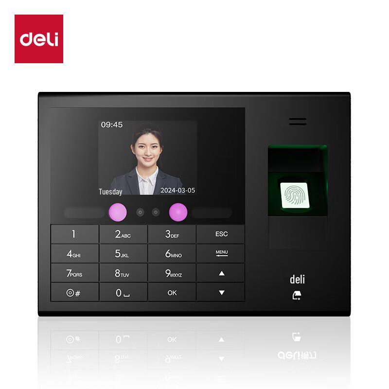 Deli 3765CNPRO Smart Face & Fingerprint Cloud Attendance Machine CN plug (adapter included)