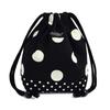 COLORFUL CANDY STYLE Cup Bag, Small, Drawstring, for Girls, Elementary School Entrance, Polka Dot Large (TwillBlack), N3595100