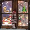 Рождественский снеговик, наклейки для украшения сцены торгового центра, праздничные статические наклейки на стекло