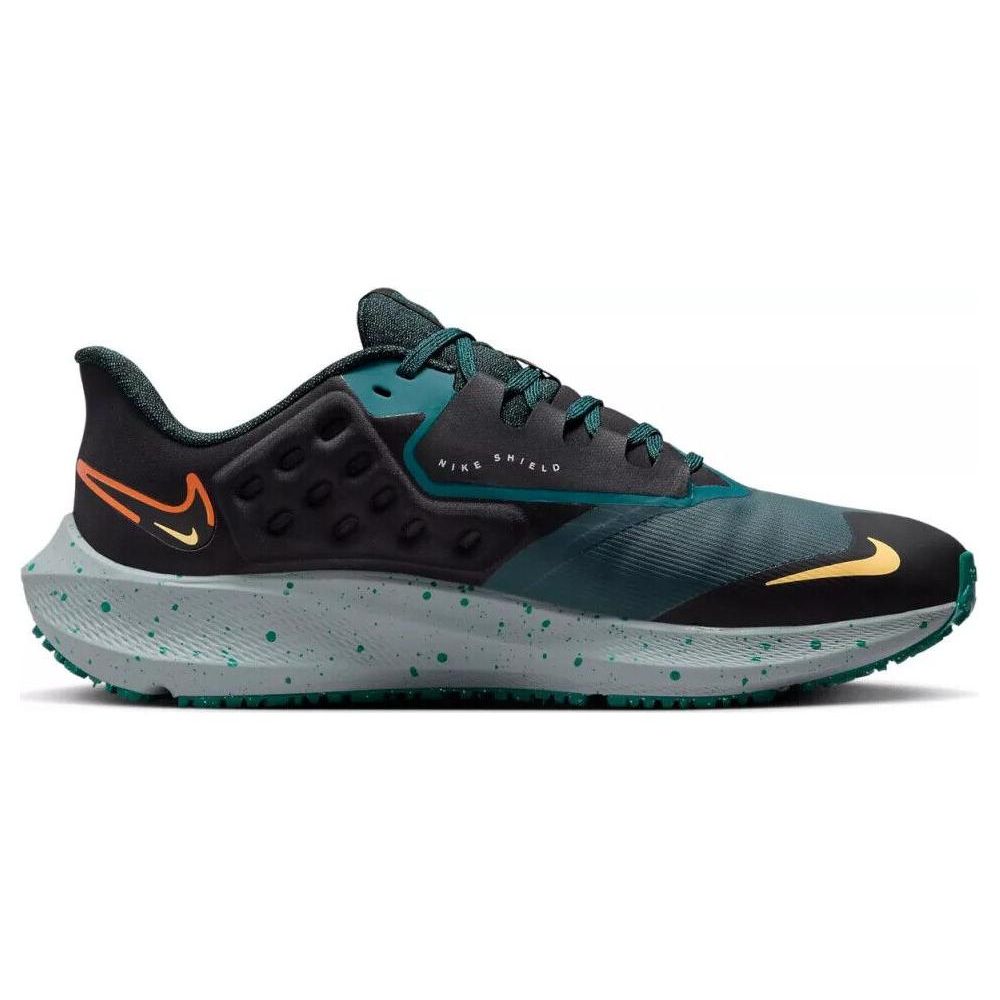 Nike Air Zoom Pegasus 39 Shield Deep Jungle Safety Оранжевые мужские кроссовки Зеленые жеодово-бирюзовые черные DO7625-300
