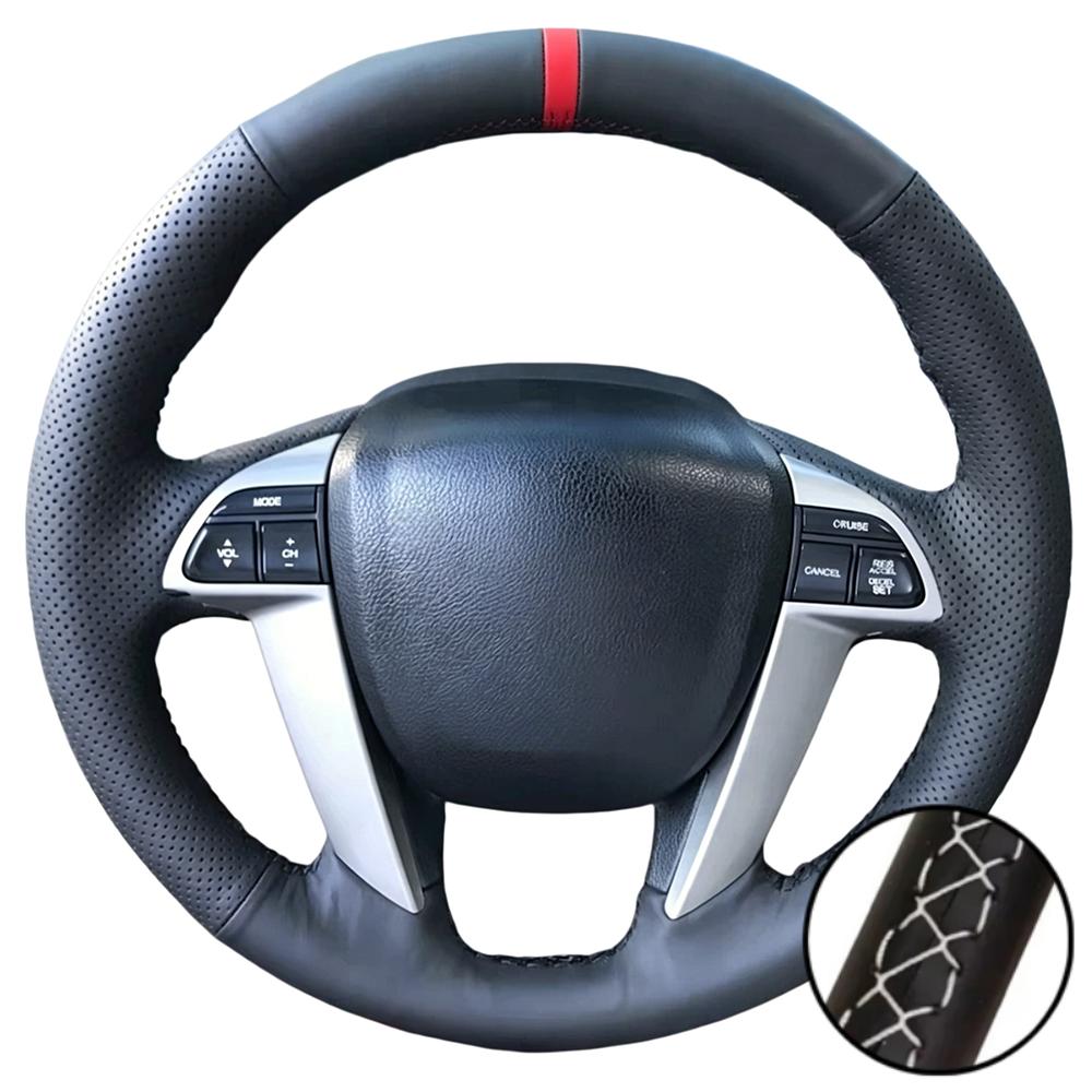Hand Stitched Non-slip Artificial Leather Odyssey Pilot Steering Wheel Cover  For Honda Accord 8  Car Interior Accessories