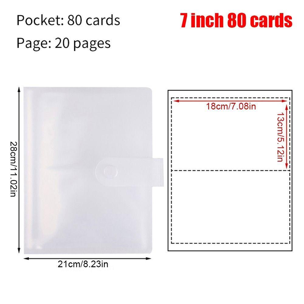 1Pcs New Collect Book Photo Album 80/160 Slots PVC Picture Card Holder Transparent 3/4/5/6/7 Inch Photocard Holder Idol Star