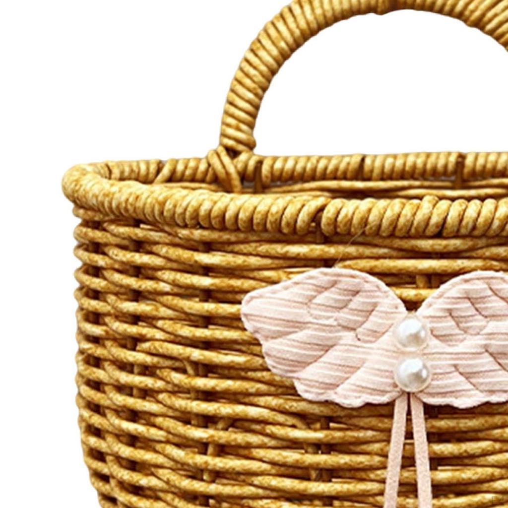 Подвесная корзина для хранения Имитация ротанга Портативное украшение Практичный контейнер