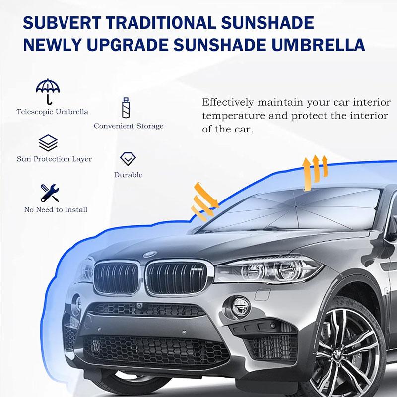Car Sunshade Windshield Umbrella Front Sun Shade Parasol Foldable Summer Protection Car Seat Heat Insulation Car Accessories