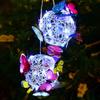 Hanging Solar Light Butterfly Solar Garden Lights with Colourful Butterflies LED Metal Solar Lantern IP65 Waterproof
