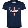 Ensemble Foot Homme - Short Bleu Marine et 2 Tee-shirts Paris - - Bleu