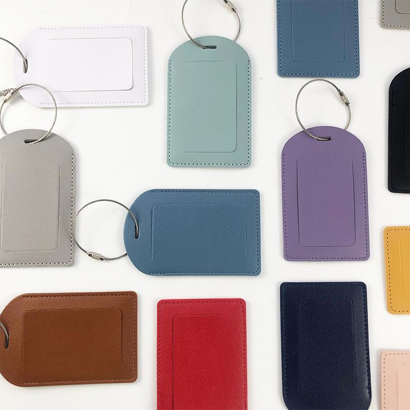 ЛОГОТИП можно заказать Утолщенная ПУ кожа с напечатанной бумажной карточкой-этикеткой Нержавеющий шнурок Парная багажная бирка в виде самолета