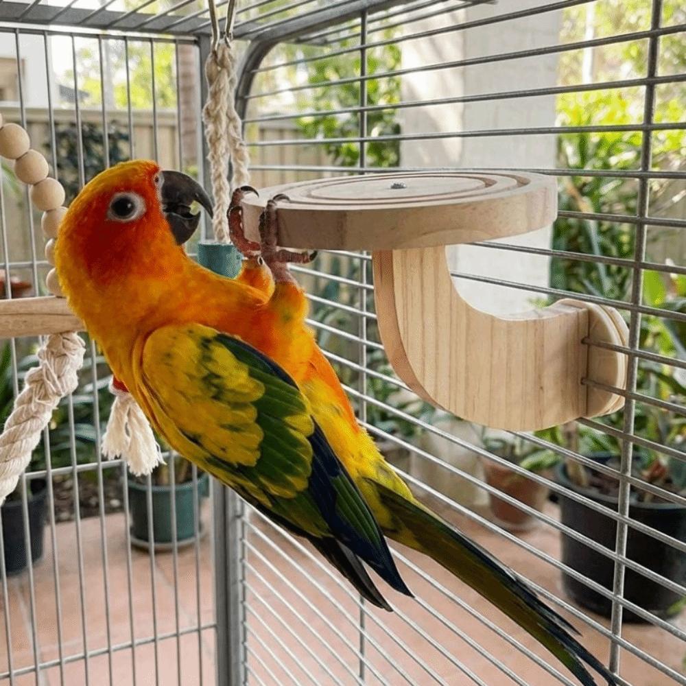 Wear Resistant Parrot Play Rack Parrots Ladder Parrot Perch Platform Beak Grinding Toy Bird Cage