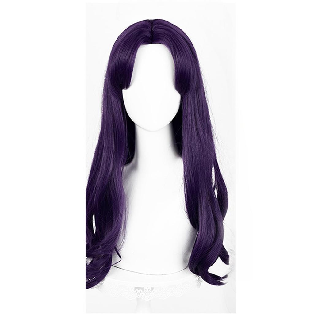 LAOBAO Misato Katsuragi Cosplay Disguise Costume Purple Long Perfect for and Events Wig, Heat-Resistant, Wig, Accessory, Hair, Curly, Parties,