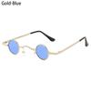 Retro Hip Hop Metal Frame Shades Punk Sun Glasses Small Round Sunglasses