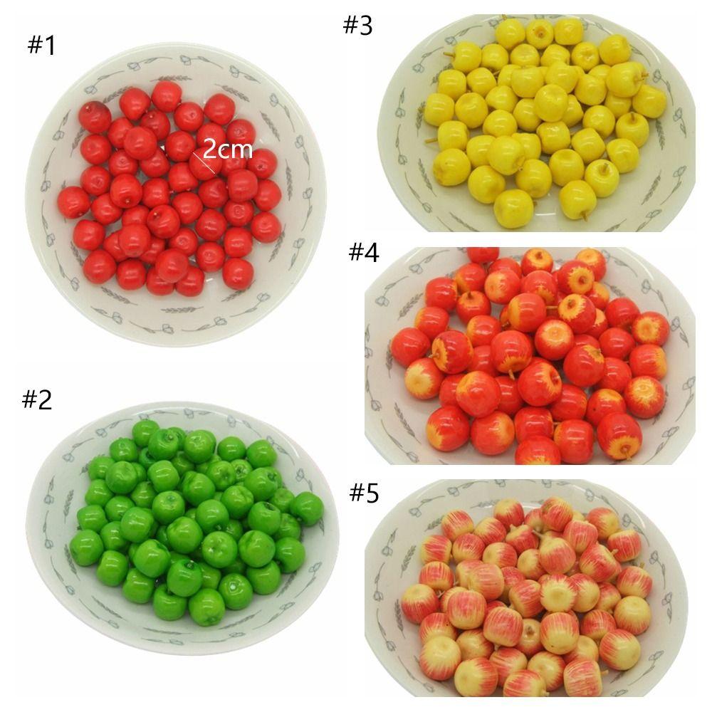 50pcs Realistic Simulation Fruit Mini Fruit Model Fake Fruits Desk Decoration Accessories