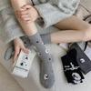Autumn Winter Korean Style Women's Socks Cute Cartoon Sheep Print School Girls' Socks Mid-Calf Socks