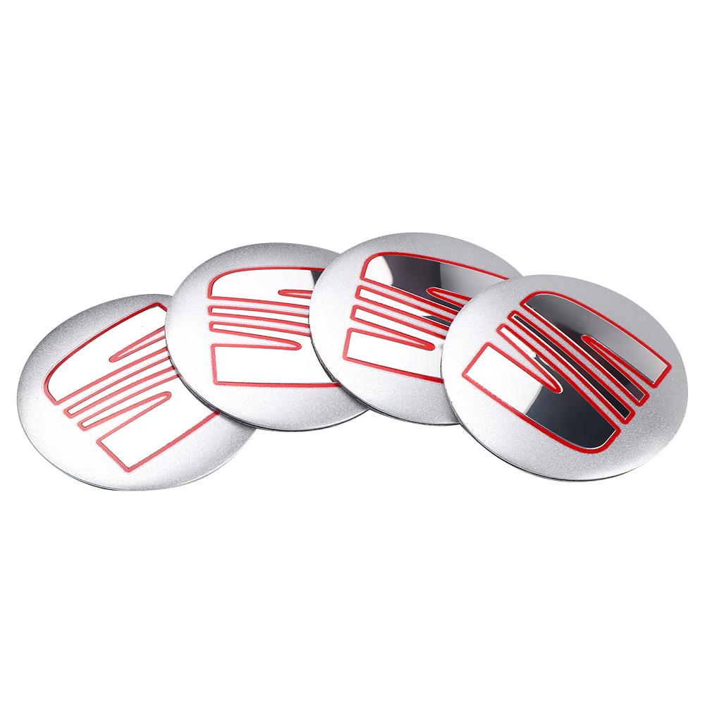 vhzh5 4Pcs 56MM Car Wheel Center Hub Caps Logo Sticker Cover For SEAT Leon 5F Ibiza 5 6 MII Altea Cupra FR Toledo 3 Cordoba Ateca