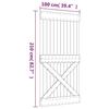 VidaXL Sliding Door and Hardware Kit 100x210 Cm Solid Pine, Interior Door, Interior Barn Door 3203043